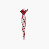 Glass Icicle Ornament w/Cardinal