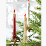 Glass Candle Branch Clip Ornament