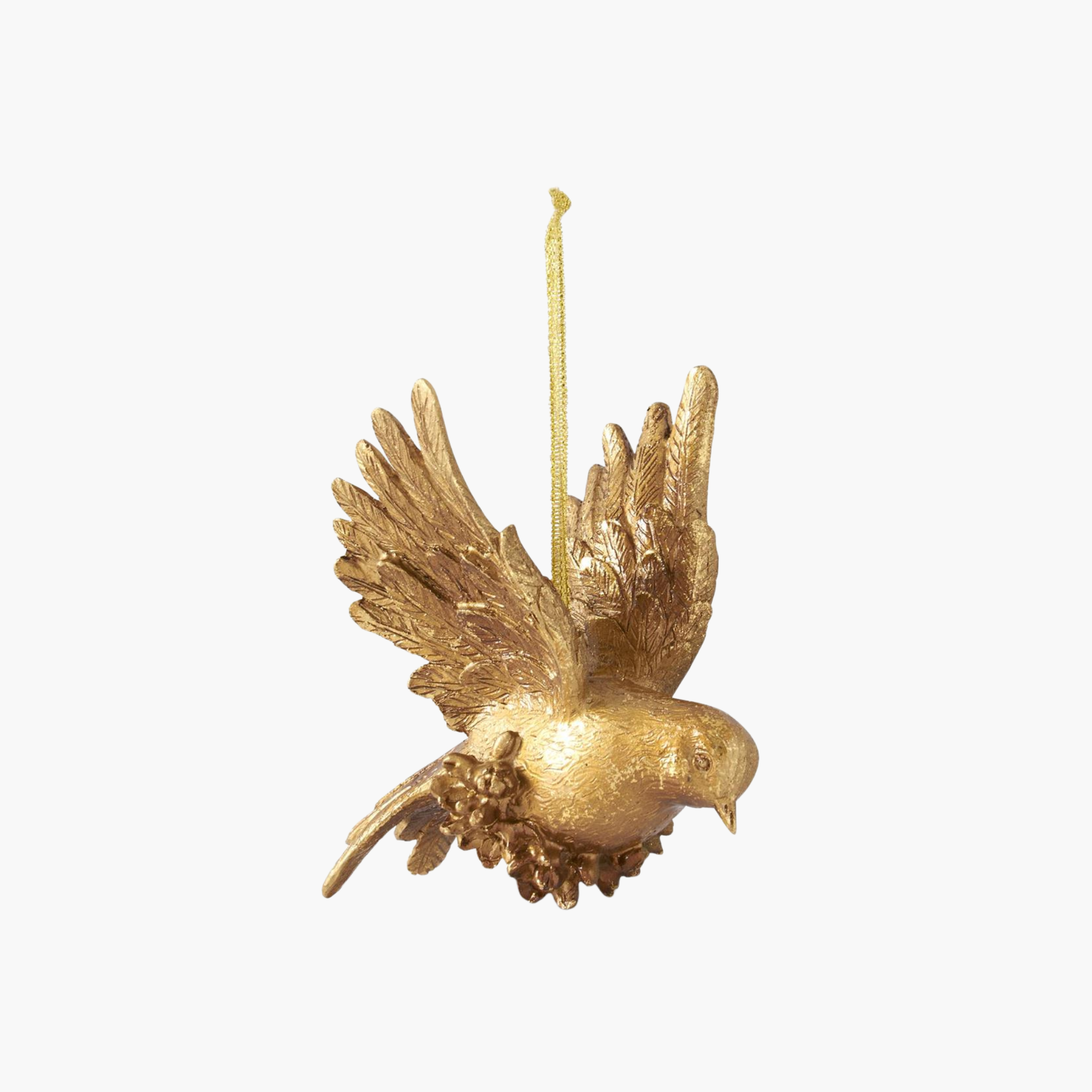 Gold Leaf Bird Ornament