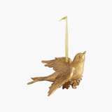 Gold Leaf Bird Ornament