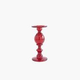 Red Glass Candleholder