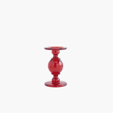 Red Glass Candleholder
