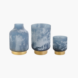 Blue Frosted Vessel