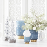 Blue Frosted Vessel