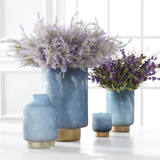 Blue Frosted Vessel