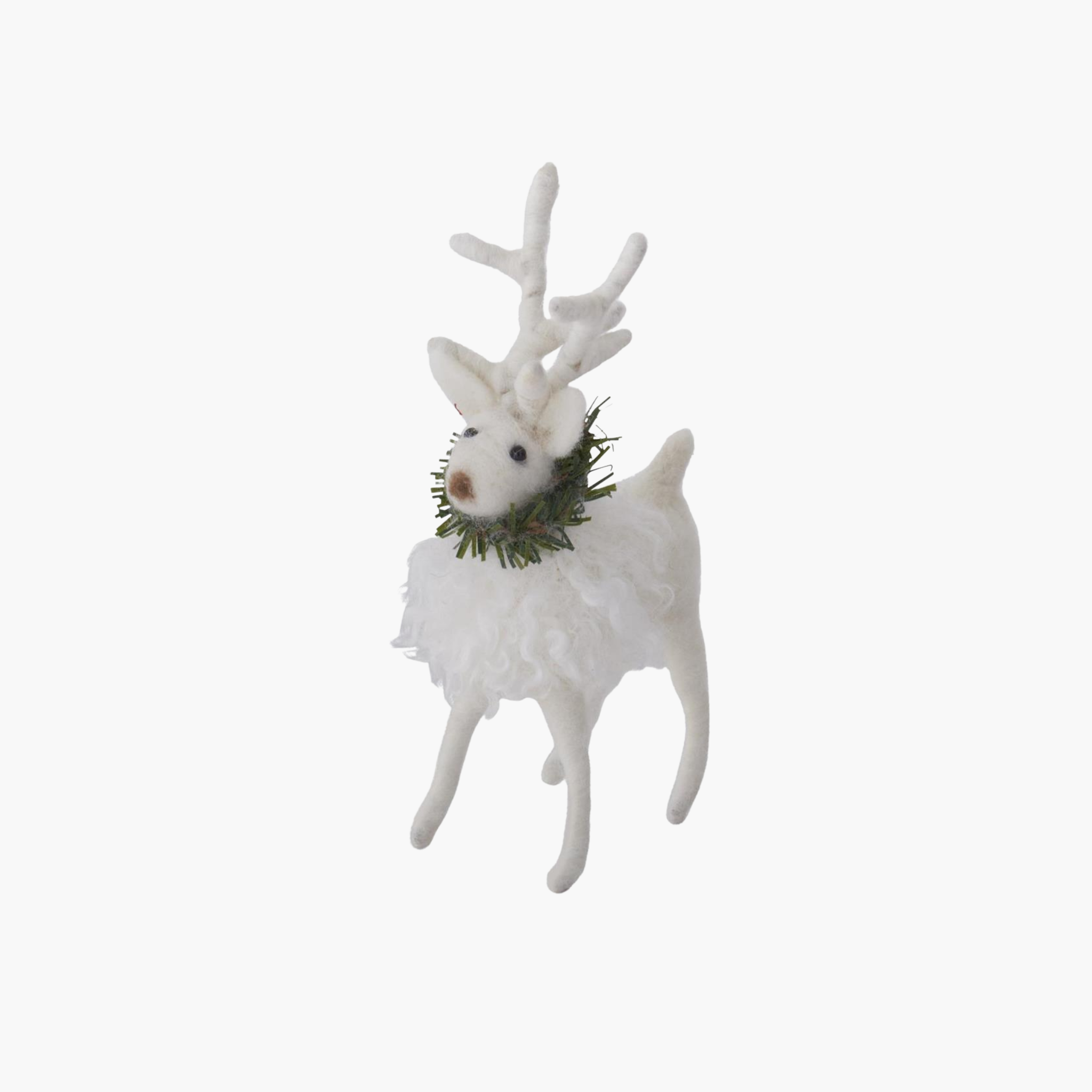 White Deer w/Pine Wreath