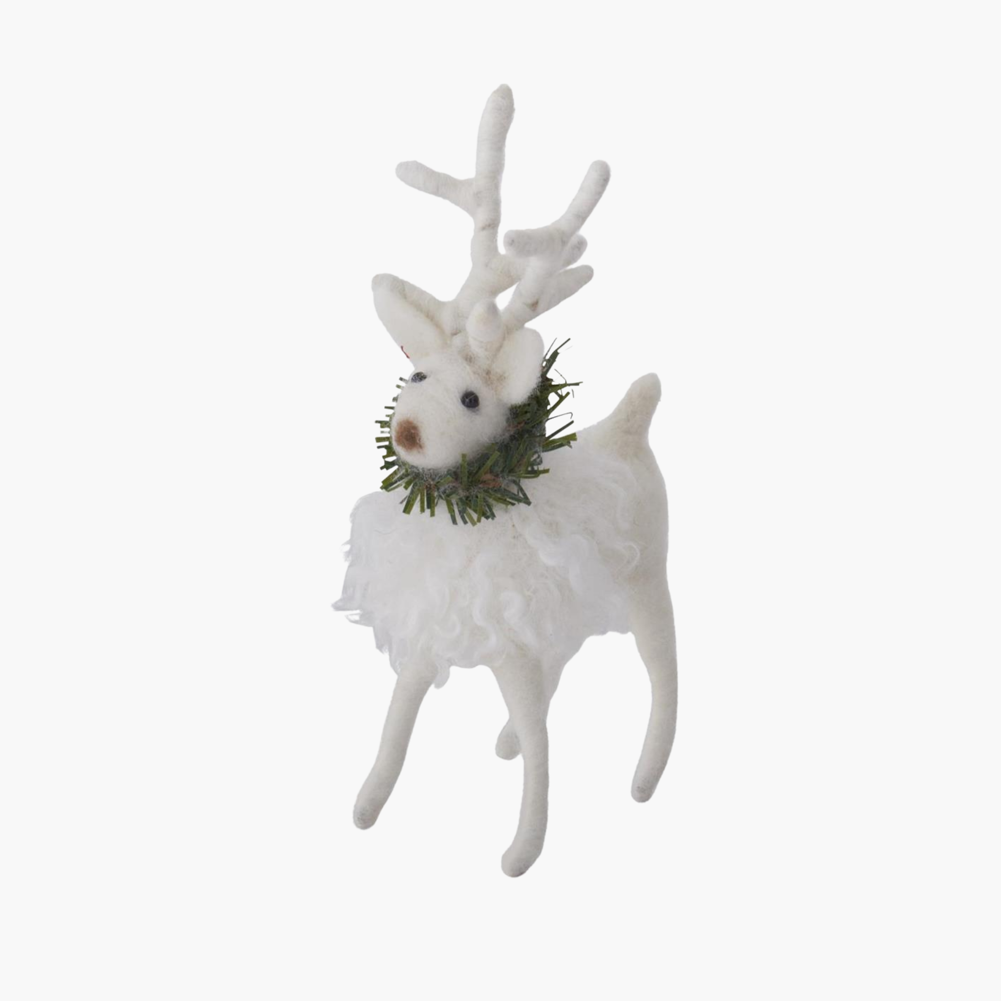 White Deer w/Pine Wreath