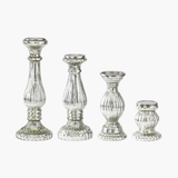 Silver Mercury Glass Candleholders