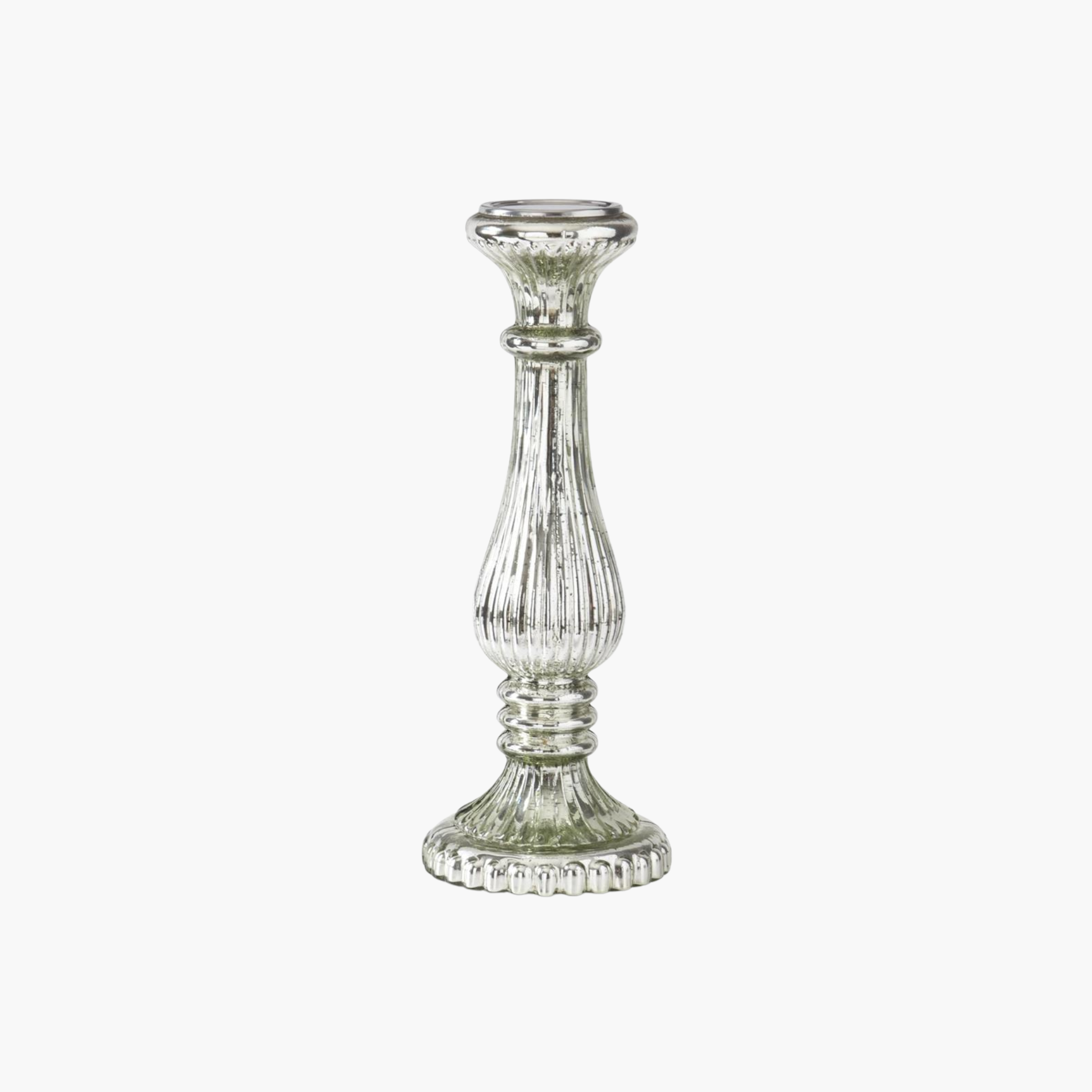 Silver Mercury Glass Candleholders