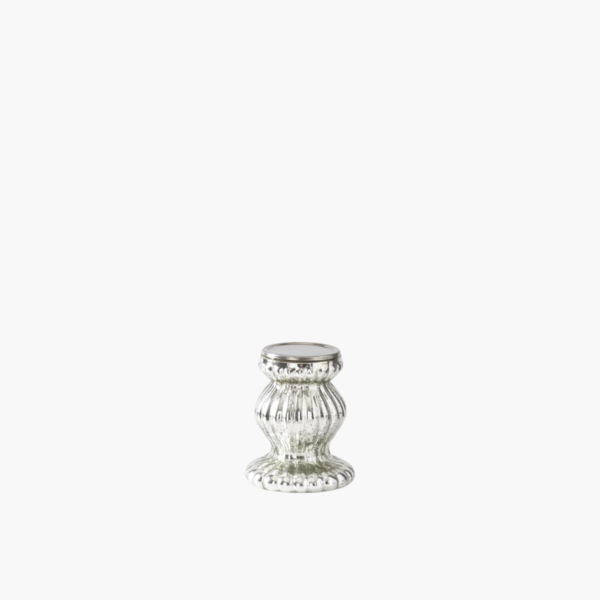 Silver Mercury Glass Candleholders