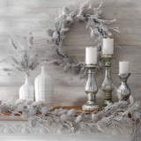 Silver Mercury Glass Candleholders