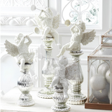 Silver Mercury Glass Candleholders