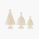 Gold Iced Glass Christmas Tree