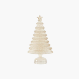 Gold Iced Glass Christmas Tree