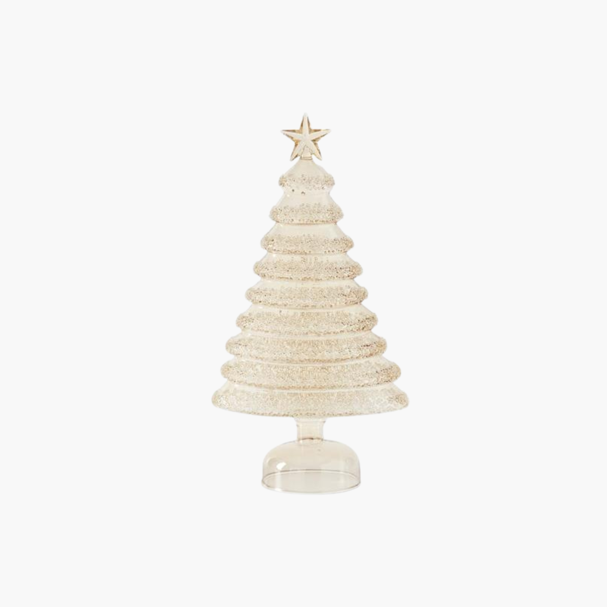 Gold Iced Glass Christmas Tree