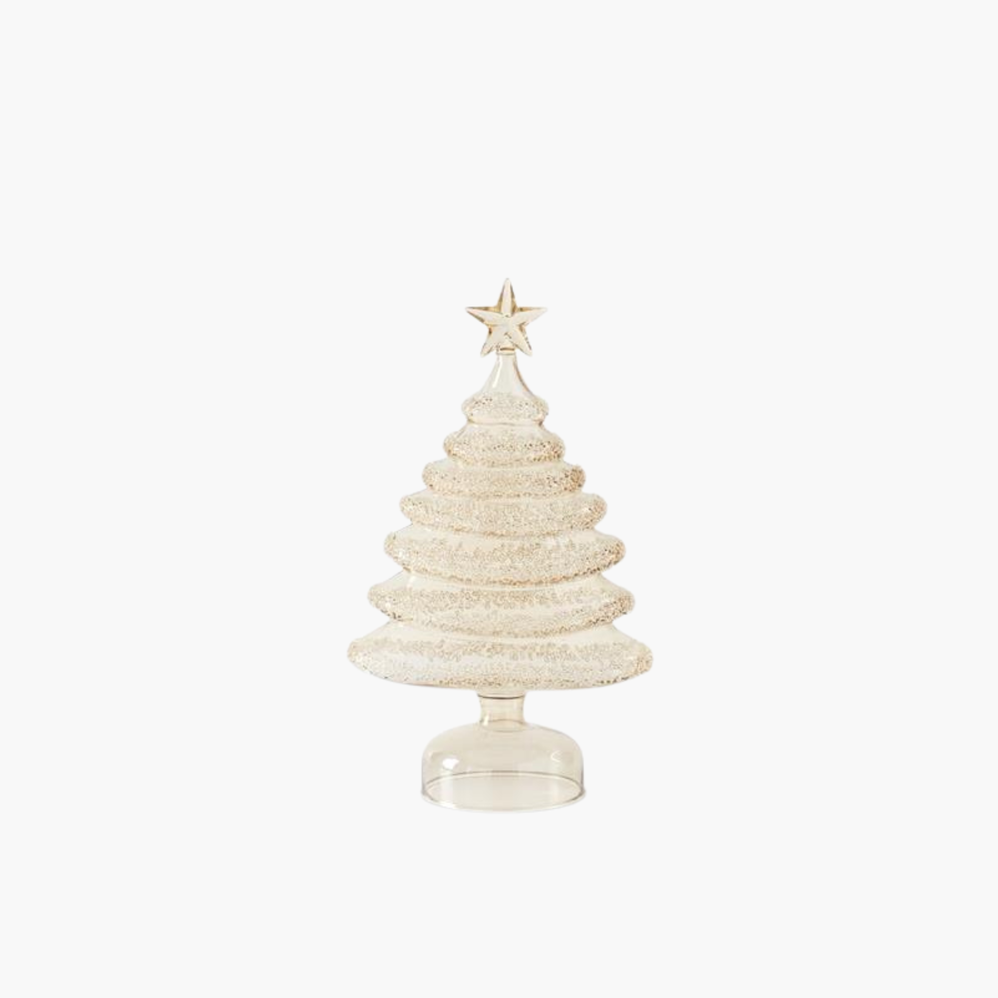 Gold Iced Glass Christmas Tree