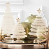 Gold Iced Glass Christmas Tree