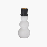 Wood Snowman Taper Holder