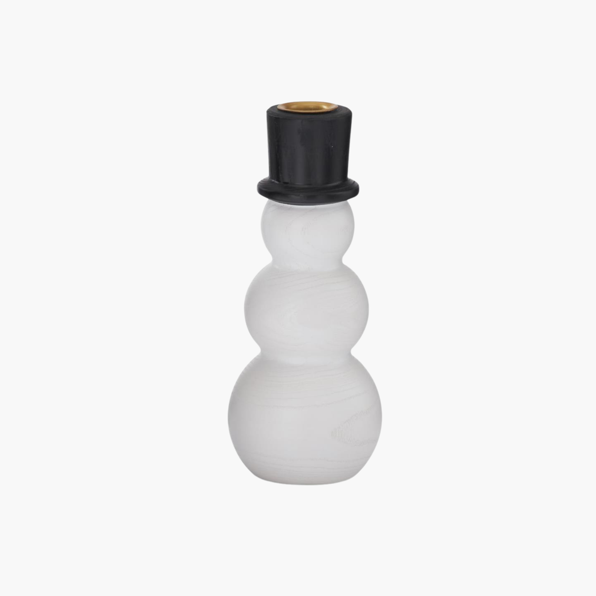 Wood Snowman Taper Holder