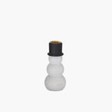 Wood Snowman Taper Holder
