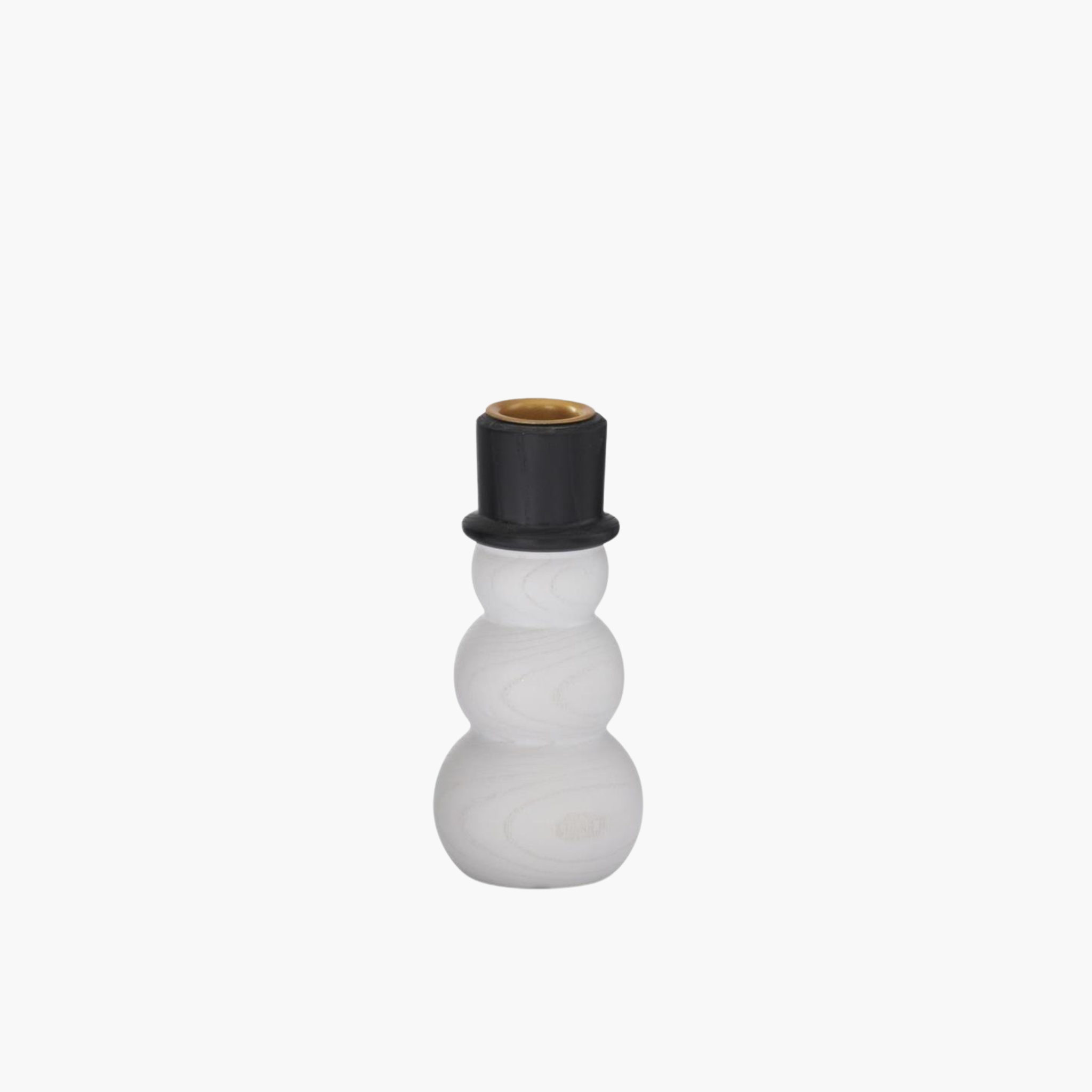 Wood Snowman Taper Holder