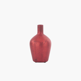Antique Red Matte Glass Vases