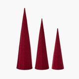 Burgundy Velvet Cone Trees