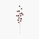 Red Flocked Ball Stem