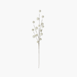 White Flocked Ball Stem