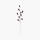 Red Flocked Christmas Bulb Stem