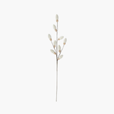 White Flocked Christmas Bulb Stem
