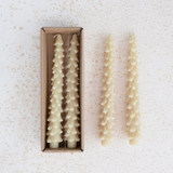 10" Cream Tree Shaped Taper