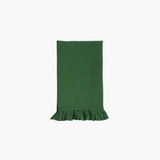 Green Waffle Ruffled Towel