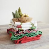 Green Waffle Ruffled Towel