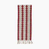 Red Diamond Tufted Table Runner