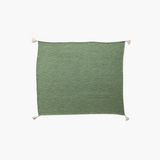 Green Stonewashed Woven Slub Throw
