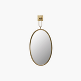 Oval Gold Mirror w Bracket