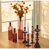 Dusty Rose Glass Bottles