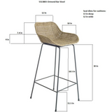 Natural Rattan Counter Stool