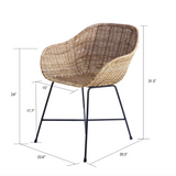 Natural Rattan Dining Chair