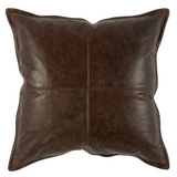 Cocoa Leather 22x22 Pillow