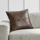 Cocoa Leather 22x22 Pillow