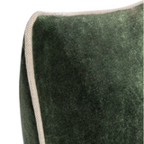 Forest Green Velvet 22x22 Pillow