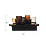 Tray w 9 Candle Holders