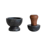 Marble Mortar w Mushroom Pestle