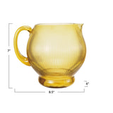 Pitcher Amber Fluted