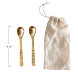 Spoons Gold Salt Pepper