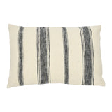 Pillow Black Cream Fringe Lumbar