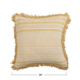 Pillow Yellow Cream Stripe