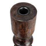 Taper Holder Carved Wood - Lg